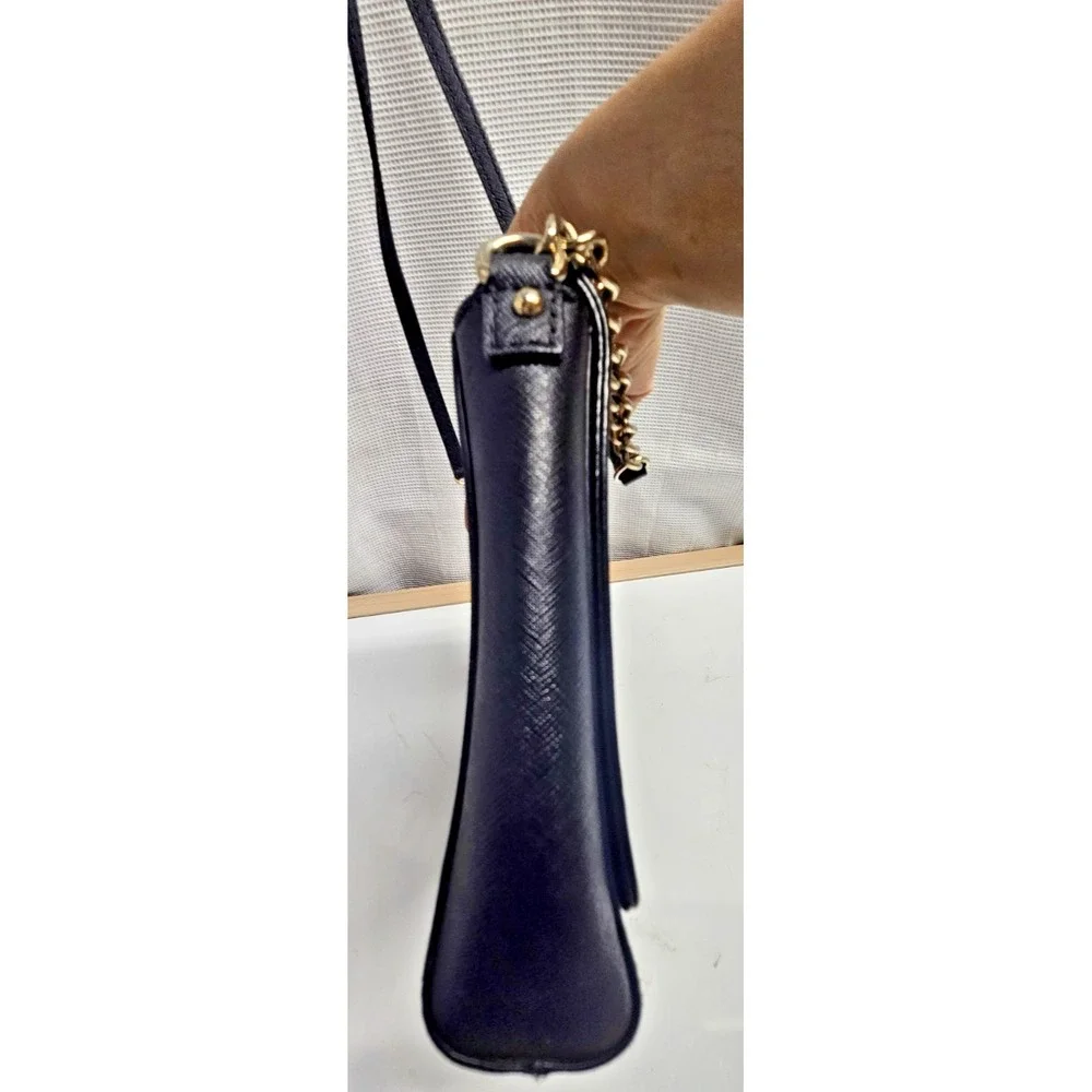Kate Spade Laurel Way Greer crossbody black Saffiano leather  gold chain